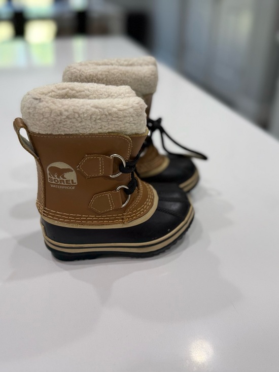 Sorel Other - Sorel Yoot Pac Kids Waterproof Faux Fur Snow Boots Brown/Black US 8